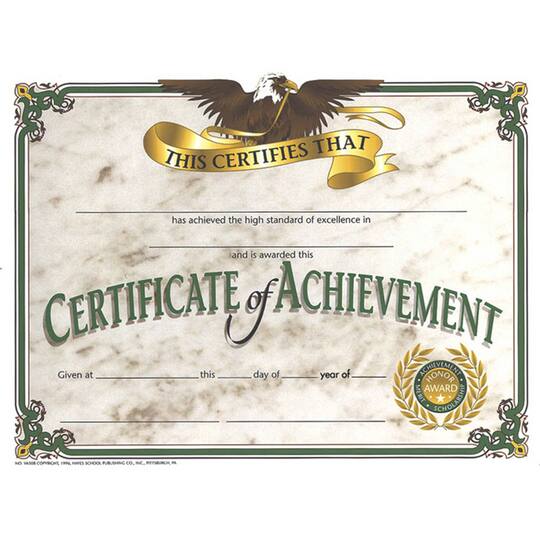 Flipside Products 8 5 X 11 Certificate Of Achievement 6 Pack Bundle